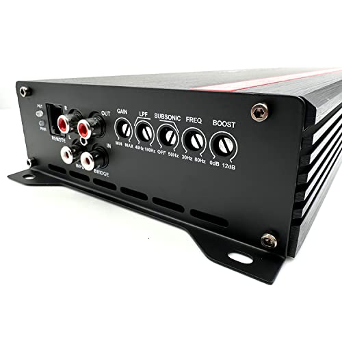 Gravity Audio WC2200.1D Warzone 2200W True RMS Car Amplifier Class D Amp 1/2/4 Ohm Stable with Remote Sub Control Gravity Audio WC2200.1D Warzone 2200W True RMS Car Amplifier Class D Amp 1/2/4 Ohm Stable with Remote Sub Control